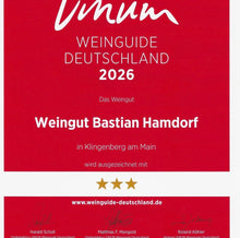 Lade das Bild in den Galerie-Viewer, Weingut Bastian Hamdorf Portugieser 2018 Fass 15 trockener Rotwein aus Klingenberg am Main deutscher Qualitätswein weich & elegant 12%vol. 0,75l