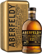 Lade das Bild in den Galerie-Viewer, Aberfeldy 12 Jahre Goldbarren Geschenkbox Highland Single Malt Scotch Whisky 40%vol. 0,7l - Auktionshaus Martin