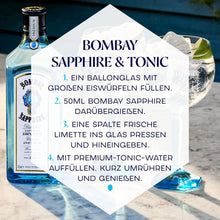 Lade das Bild in den Galerie-Viewer, Bombay Sapphire Premium London Dry Gin 40%vol. 0,7l - Auktionshaus Martin