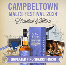 Lade das Bild in den Galerie-Viewer, Glen Scotia 9 Jahre Unpeated Fino Sherry Cask Finish Campbeltown Malts Festival 2024 Limited Edition 56,2% vol. 0,7l - Auktionshaus Martin