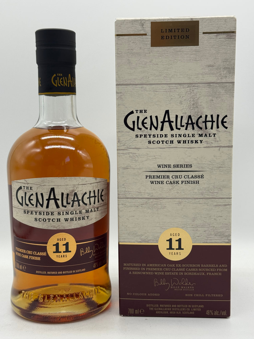 GlenAllachie 11 Jahre Premier Cru Classé Wine Finish Speyside Single Malt Scotch Whisky 48%vol. 0,7l.