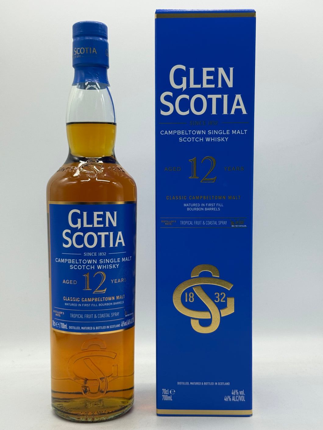 Glen Scotia 12 Jahre 1st Fill Bourbon Campbeltown Single Malt Scotch Whisky 46%vol. 0,7l