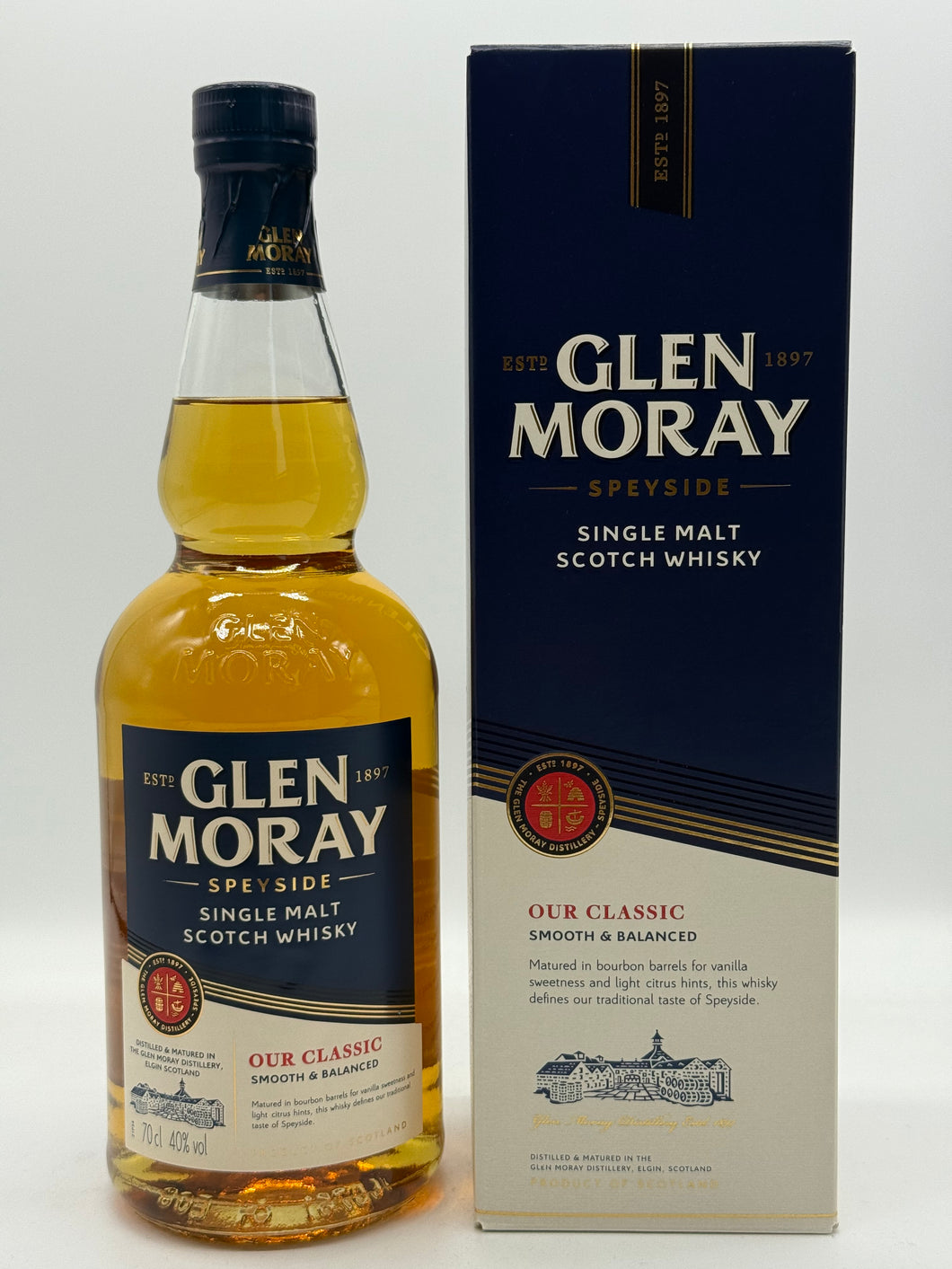 Glen Moray Elgin Our Classic Speyside Single Malt Scotch Whisky 40%vol. 0,7l