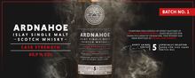 Lade das Bild in den Galerie-Viewer, Ardnahoe Cask Strength 5 Jahre Batch No.1 Bourbon Barrel Matured Islay Single Malt Scotch Whisky 60,9%vol. 0,7l
