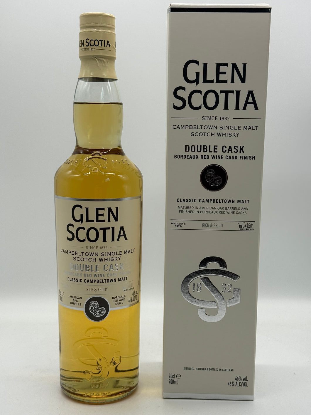 Glen Scotia Double Cask Bordeaux Red Wine Cask Finish Campbeltown Single Malt Scotch Whisky 46%vol. 0,7l