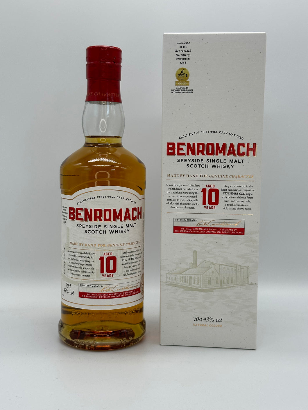 Benromach 10 Jahre Speyside Single Malt Scotch Whisky 43%vol. 0,7l