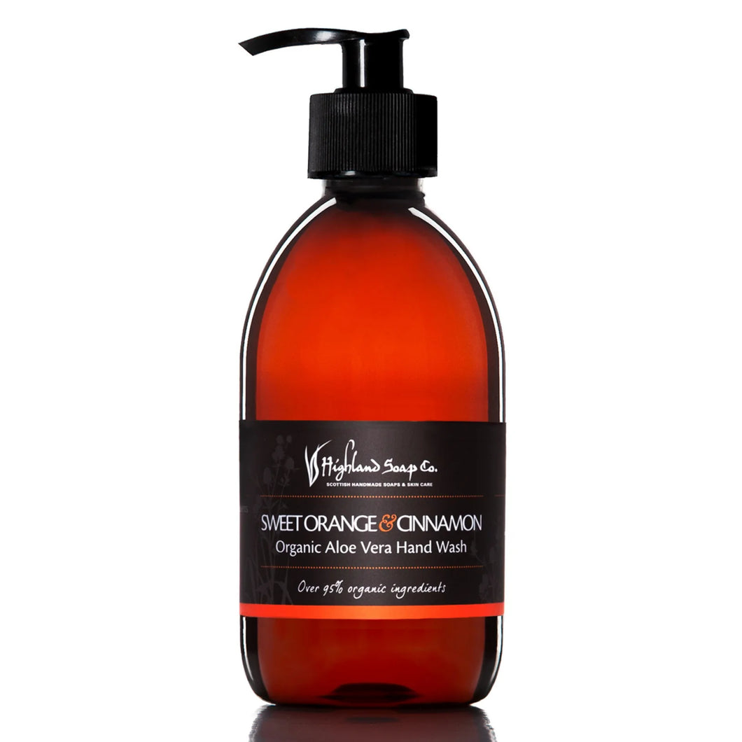 Highland Soap Company Scottish Handmade Soaps Sweet Orange & Cinnamon Hand Wash 0,3l