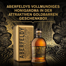 Lade das Bild in den Galerie-Viewer, Aberfeldy 12 Jahre Goldbarren Geschenkbox Highland Single Malt Scotch Whisky 40%vol. 0,7l - Auktionshaus Martin
