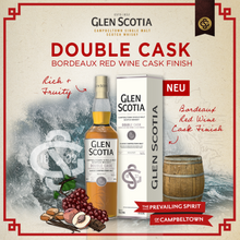 Lade das Bild in den Galerie-Viewer, Glen Scotia Double Cask Bordeaux Red Wine Cask Finish Campbeltown Single Malt Scotch Whisky 46%vol. 0,7l
