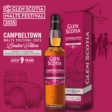 Lade das Bild in den Galerie-Viewer, Glen Scotia 9 Jahre Heavily Peated Ribera Del Duero Cask Finish Campbeltown Malts Festival 2025 Limited Edition 54,3% vol. 0,7l - Auktionshaus Martin
