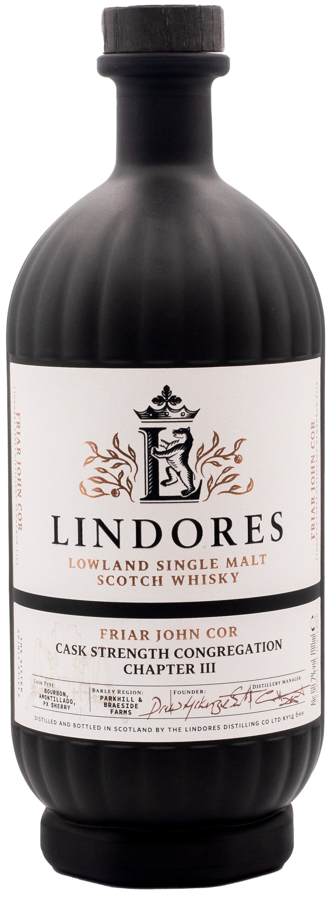 Lindores Abbey Distillery-Friar John Cor Congregation Chapter III Limited Edition Lowland Single Malt Scotch Whisky 60,2%vol. 0,7l