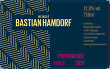 Lade das Bild in den Galerie-Viewer, Weingut Bastian Hamdorf Portugieser 2018 Fass 15 trockener Rotwein aus Klingenberg am Main deutscher Qualitätswein weich &amp; elegant 12%vol. 0,75l
