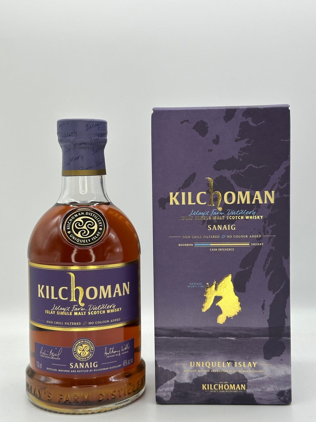 Kilchoman Sanaig Islay Single Malt Scotch Whisky 46%vol. 0,7l - Auktionshaus Martin